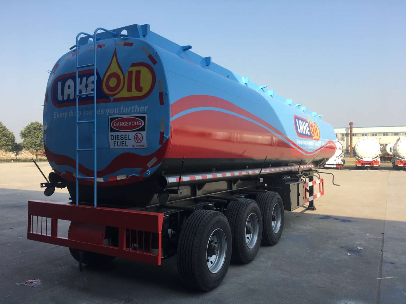 Semi-reboque de tanque de combustível de 3 eixos