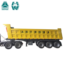 3 eixos 40 toneladas Sinotruk Huawin Mineração Basculante Basculante Semi-reboque com forma de U
