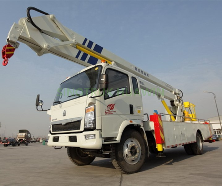 Caminhão de trabalho de plataforma aérea SINOTRUK HOWO 14,5 m de altura 4x2