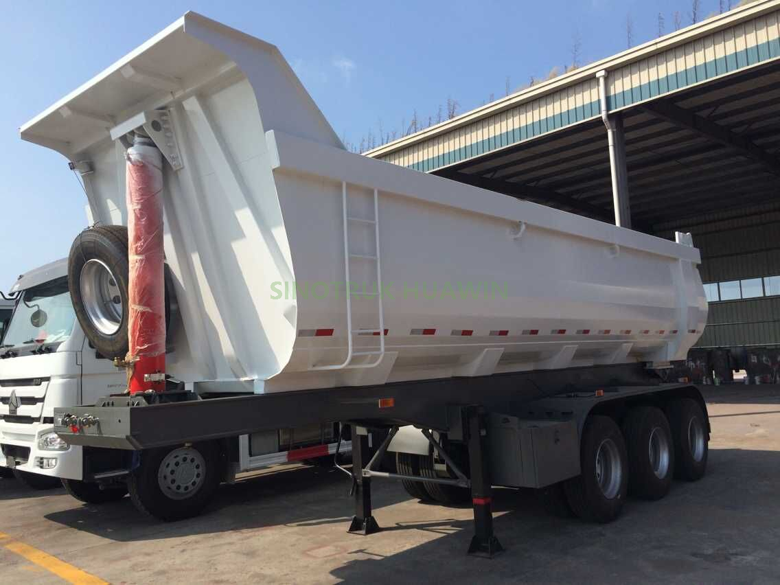 Semi-reboque basculante SINOTRUK 3 eixos em forma de U